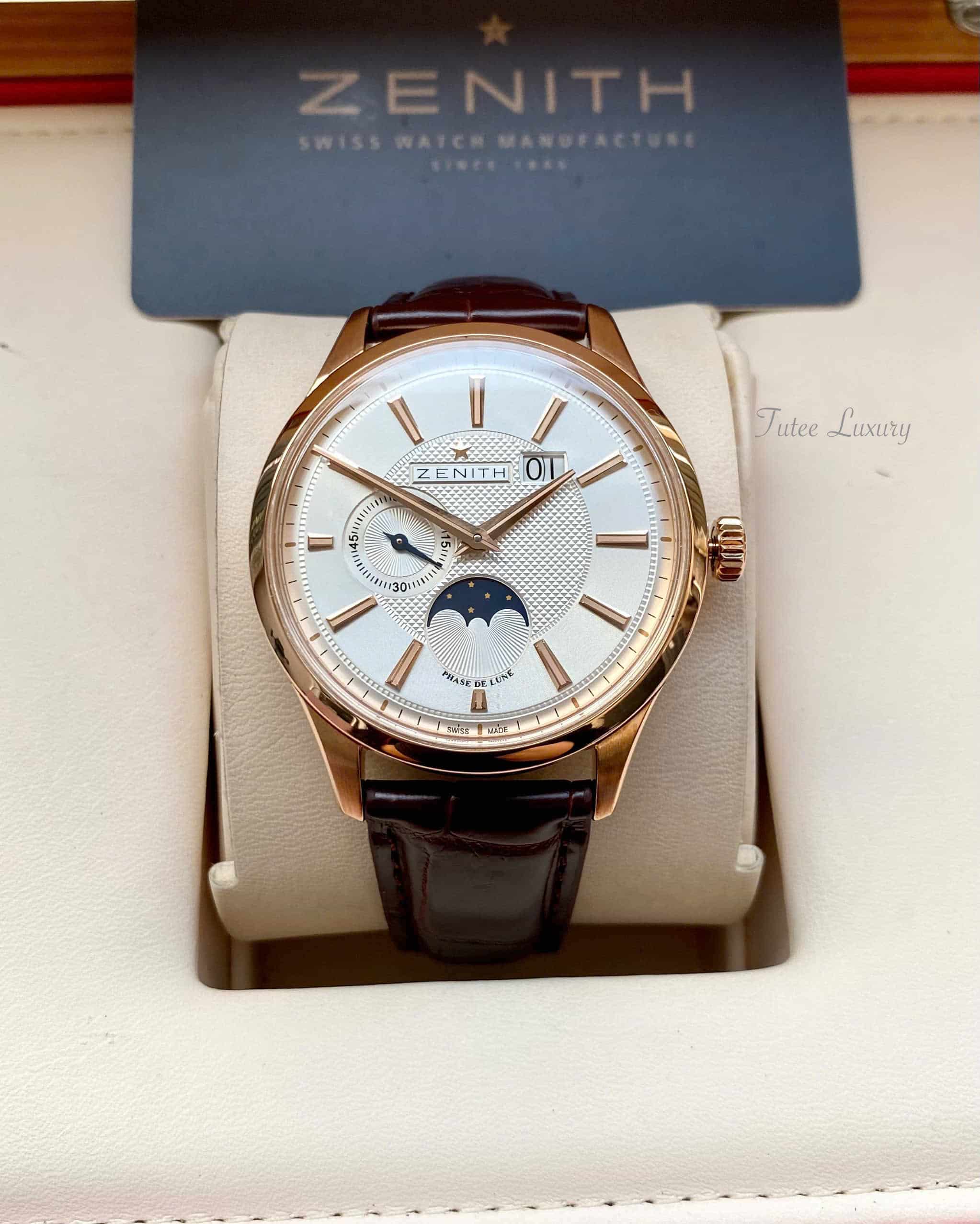 Zenith Captain Moonphase 18K Rose Gold 40mm 18.2140.691/02.C498