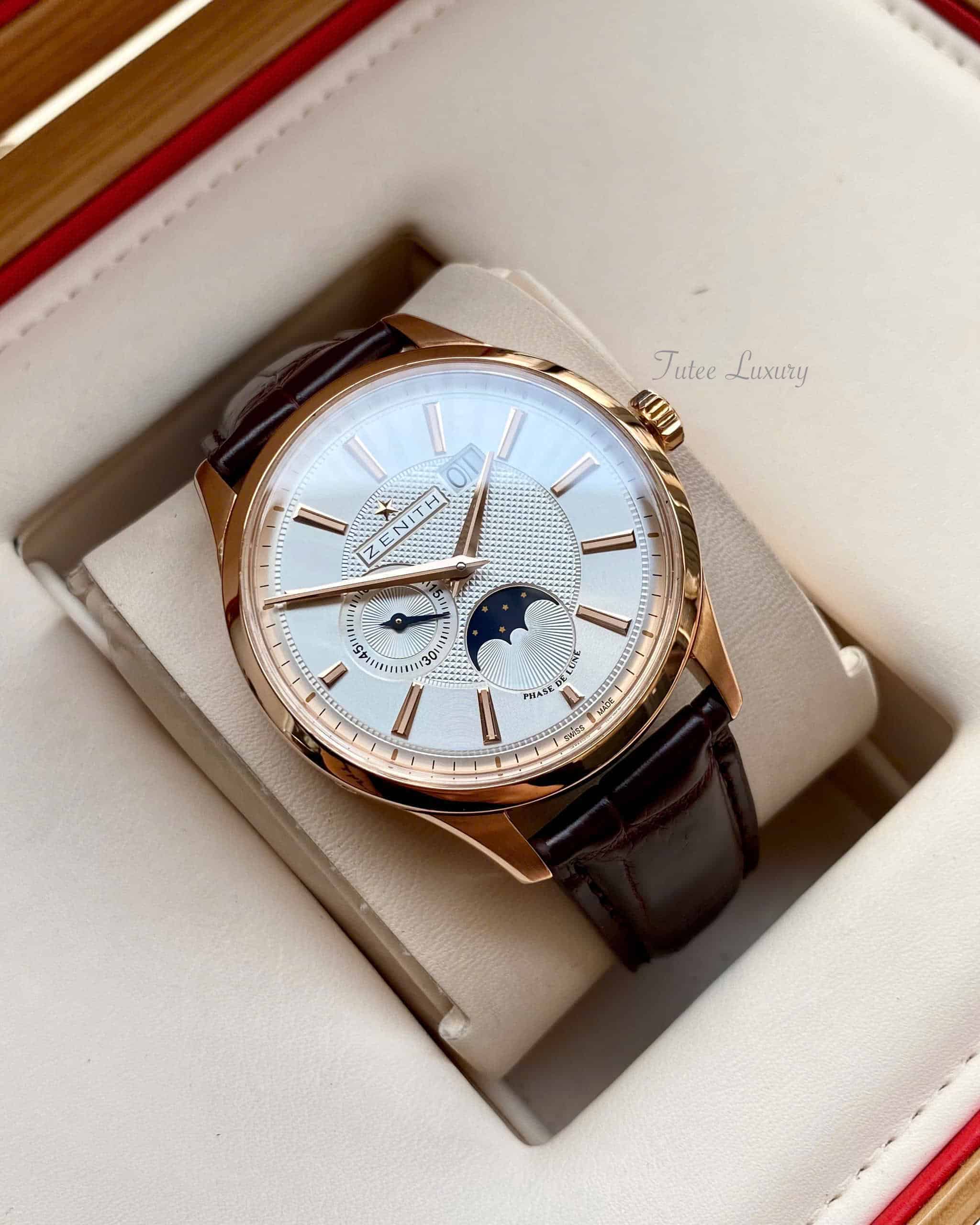 Zenith Captain Moonphase 18K Rose Gold 40mm 18.2140.691/02.C498