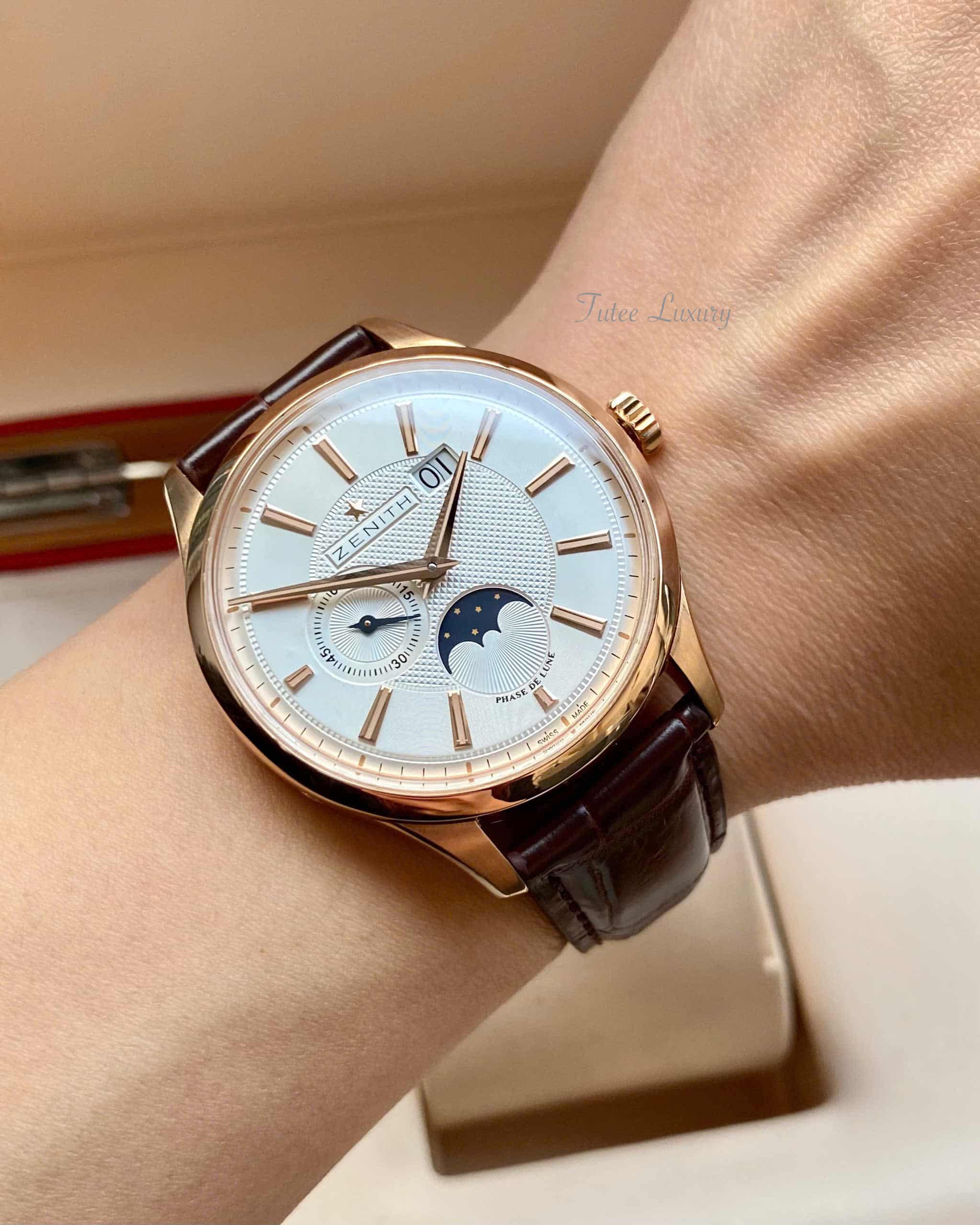 Zenith Captain Moonphase 18K Rose Gold 40mm 18.2140.691/02.C498