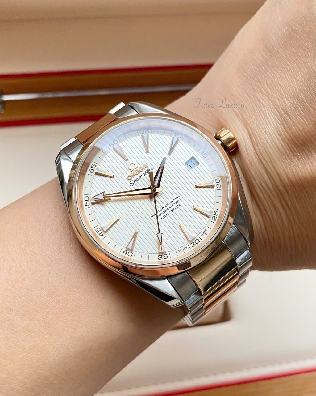 Omega Aqua Terra Master Co Axial Demi 18K Rose Gold 231.20.42.21.02.001 41.5mm
