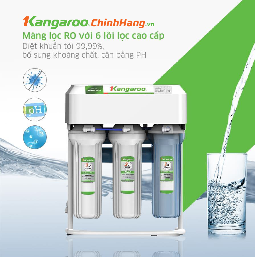 Máy lọc nước Kangaroo KGRP68EC - 6 Lõi Lọc