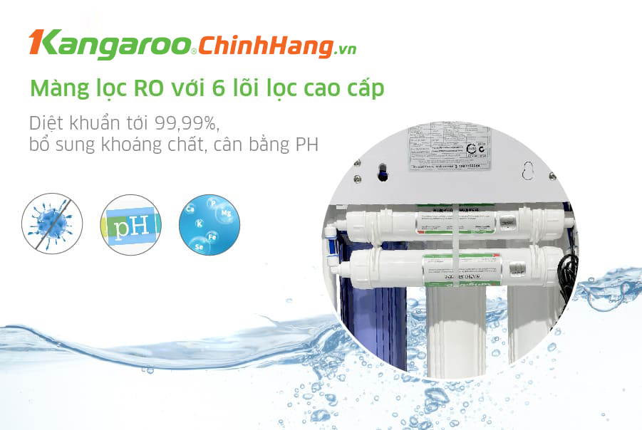 Máy lọc nước Kangaroo KGRP68EC - 6 Lõi Lọc