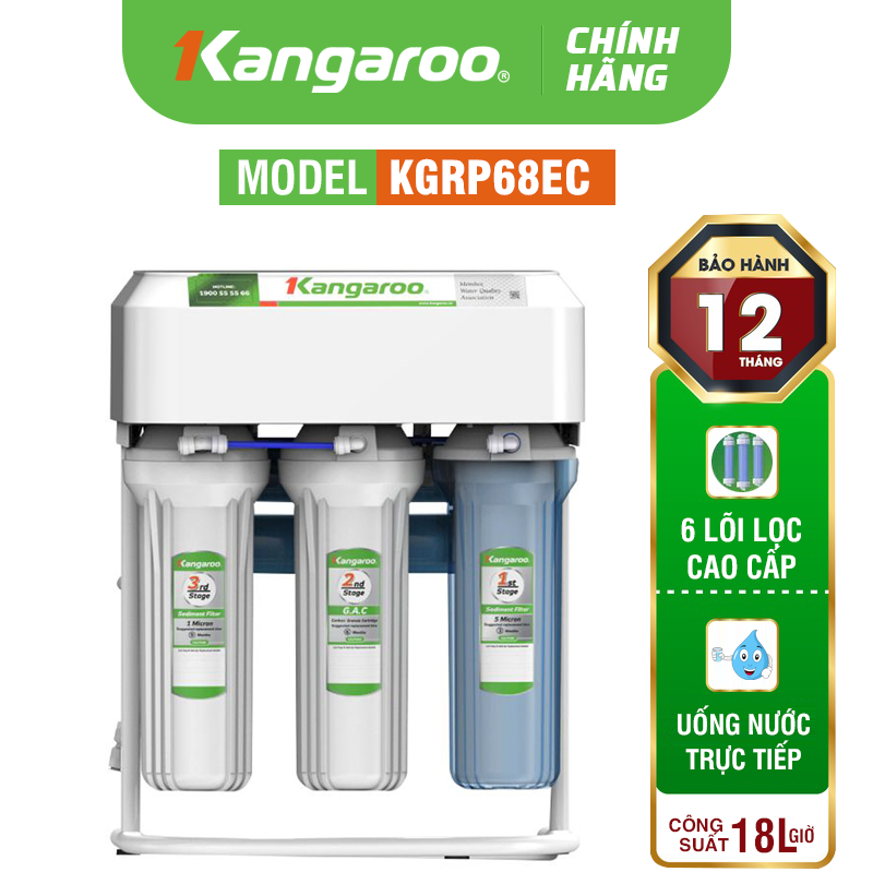 Máy lọc nước Kangaroo KGRP68EC - 6 Lõi Lọc