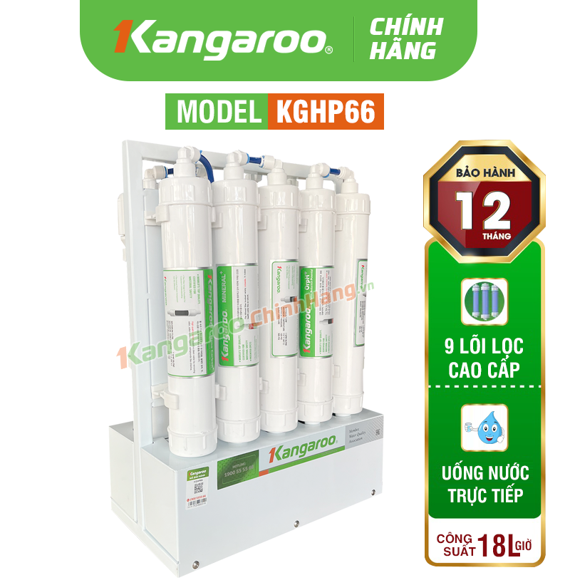 Máy lọc nước Kangaroo KGHP66 - Hydrogen - Mẫu 2024