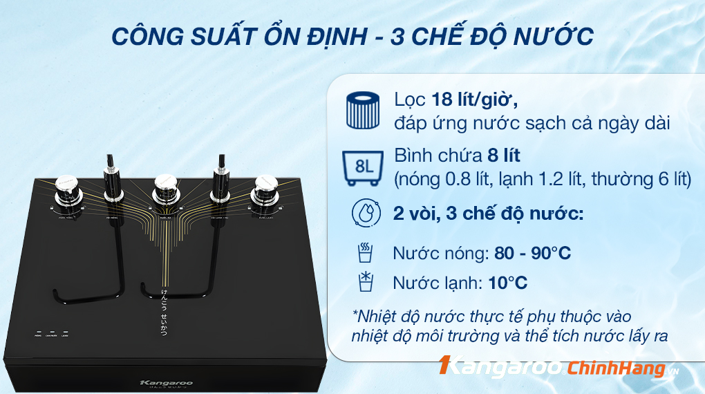 Máy lọc nước nóng nguội lạnh Kangaroo KG10A13 - 10 lõi