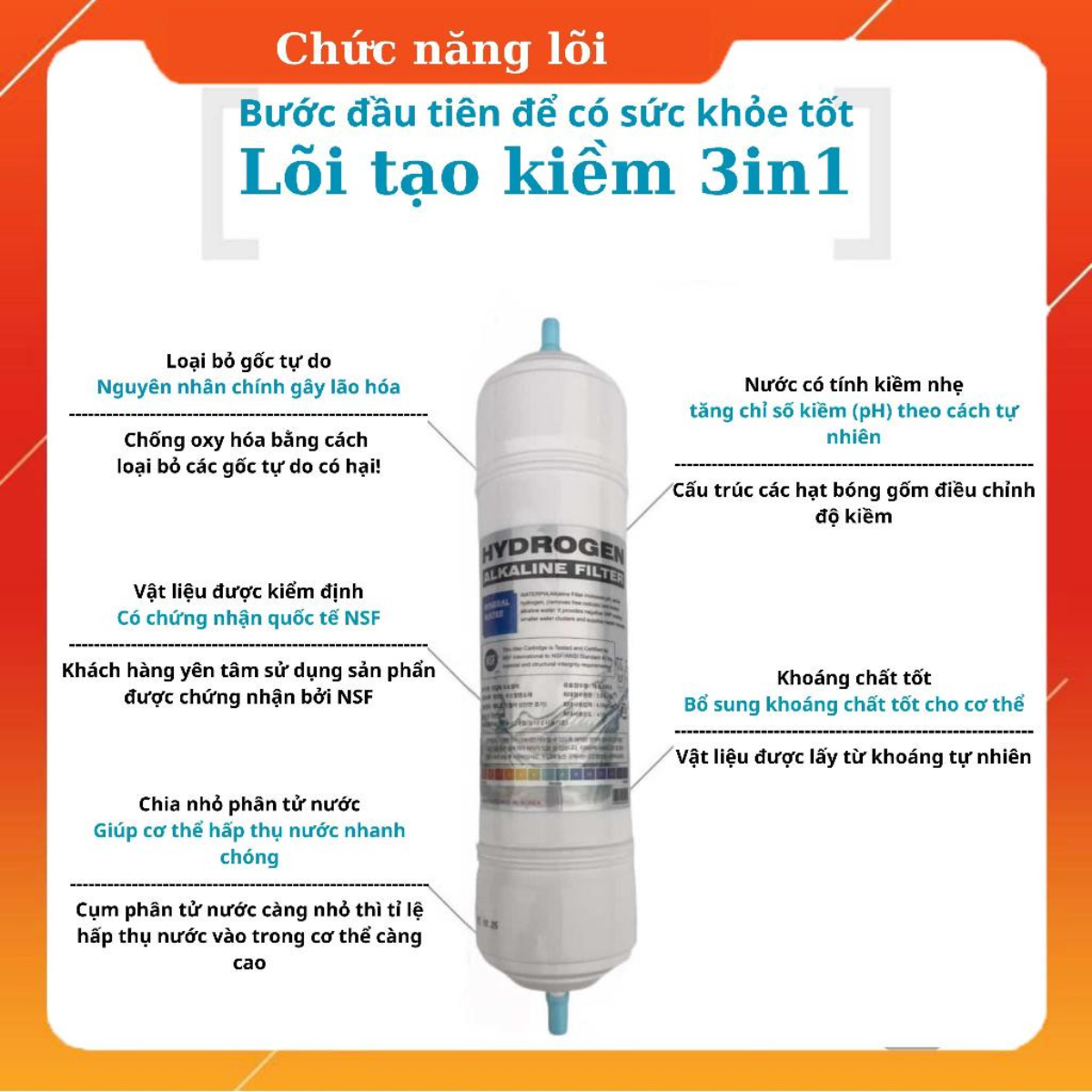 Máy lọc nước hydrogen ion kiềm Karofi KAQ-U05 Pro+AKLALINE - 11 Lõis