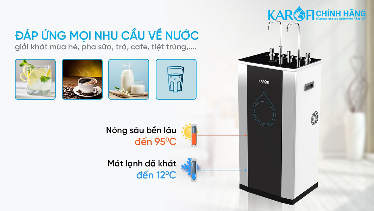 Máy lọc nước nóng lạnh Karofi KAD-D50