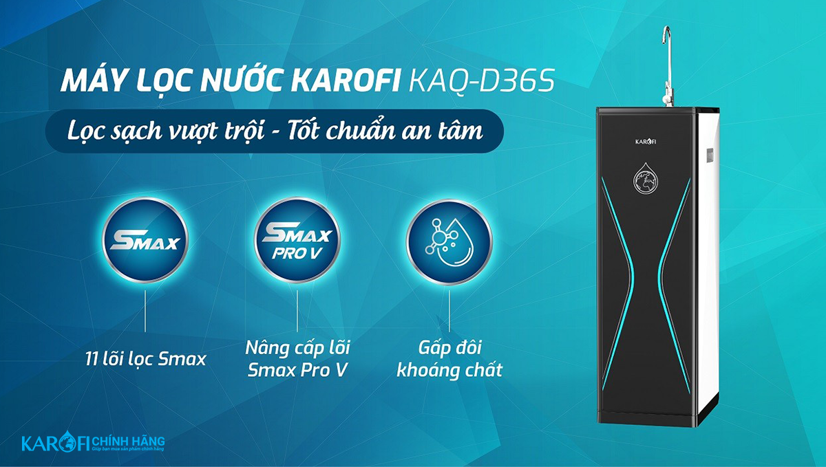 Máy lọc nước Karofi KAQ-D36S