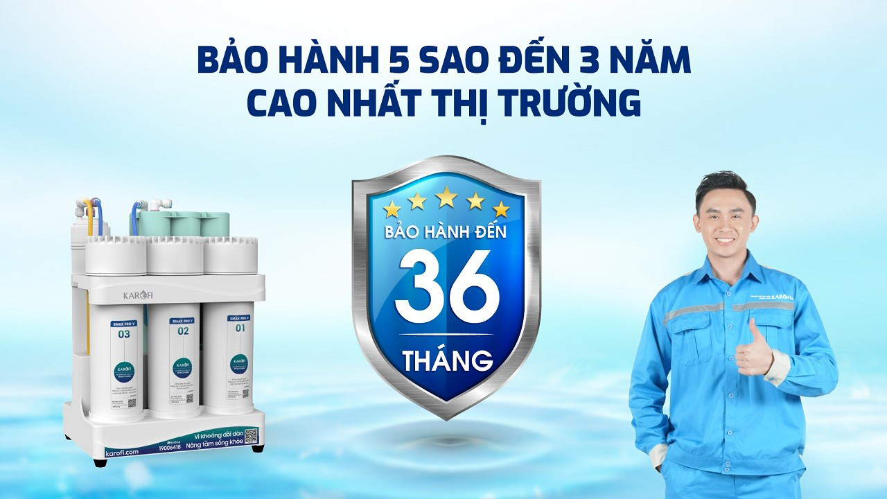 Máy lọc nước hydrogen ion kiềm Karofi KAQ-U05 Pro+AKLALINE - 11 Lõis