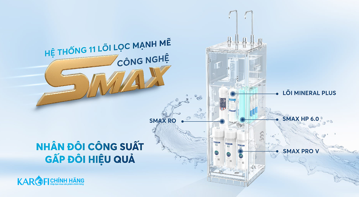 Máy lọc nước nóng lạnh Karofi KAD-D528 - Mẫu Mới 2023