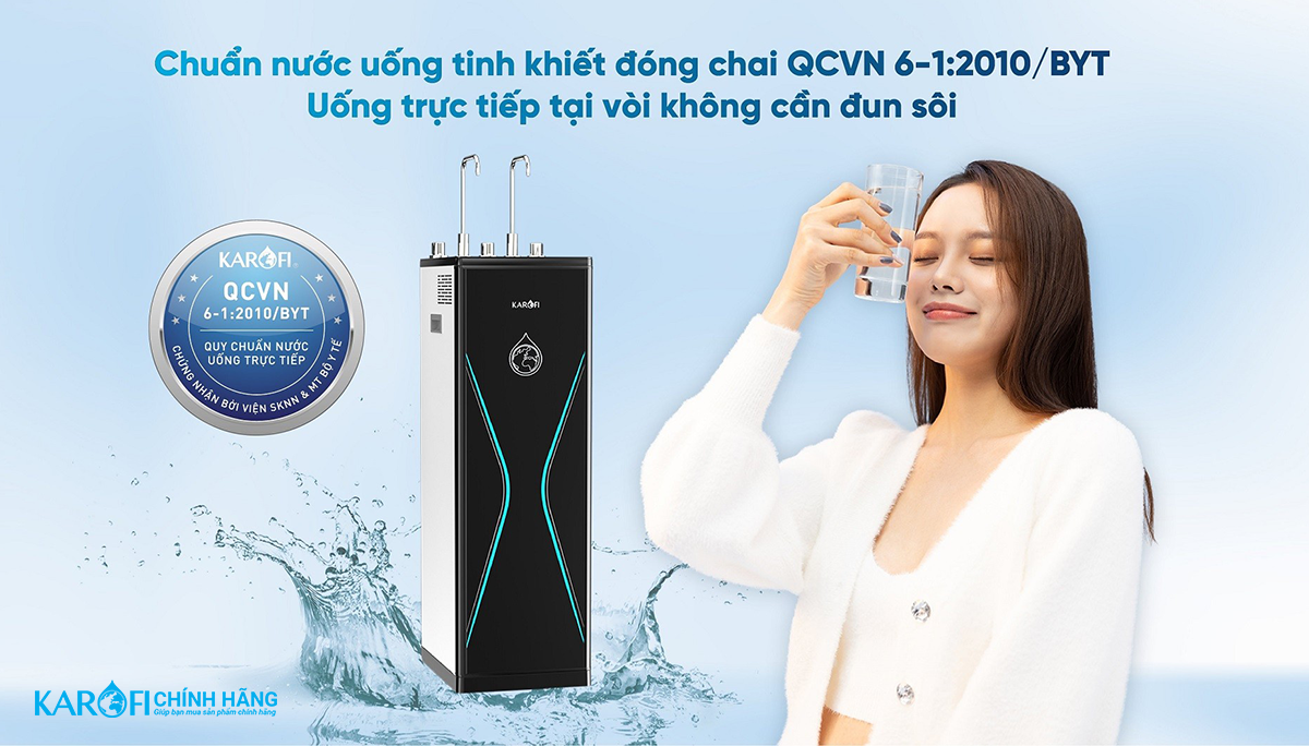 Máy lọc nước nóng lạnh Karofi KAD-D528 - Mẫu Mới 2023