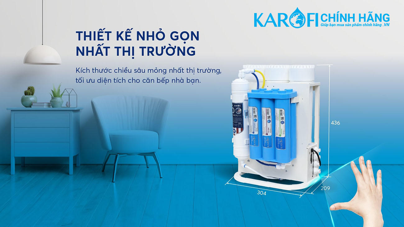 Máy lọc nước Karofi KAQ-U05G - 10 Lõi Mẫu Mới 2024