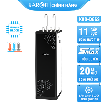 Máy lọc nước nóng lạnh Karofi KAD-D66S - 11 Lõi Mới 2024