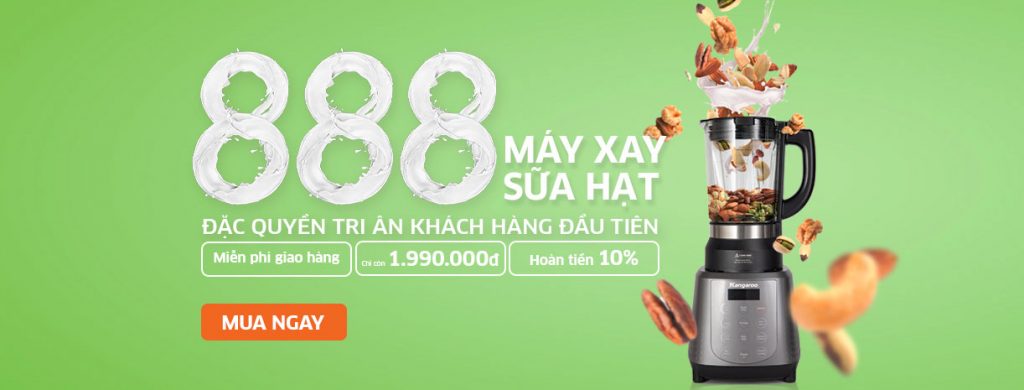 Máy xay nấu sữa hạt Kangaroo "cháy hàng" mùa dịch